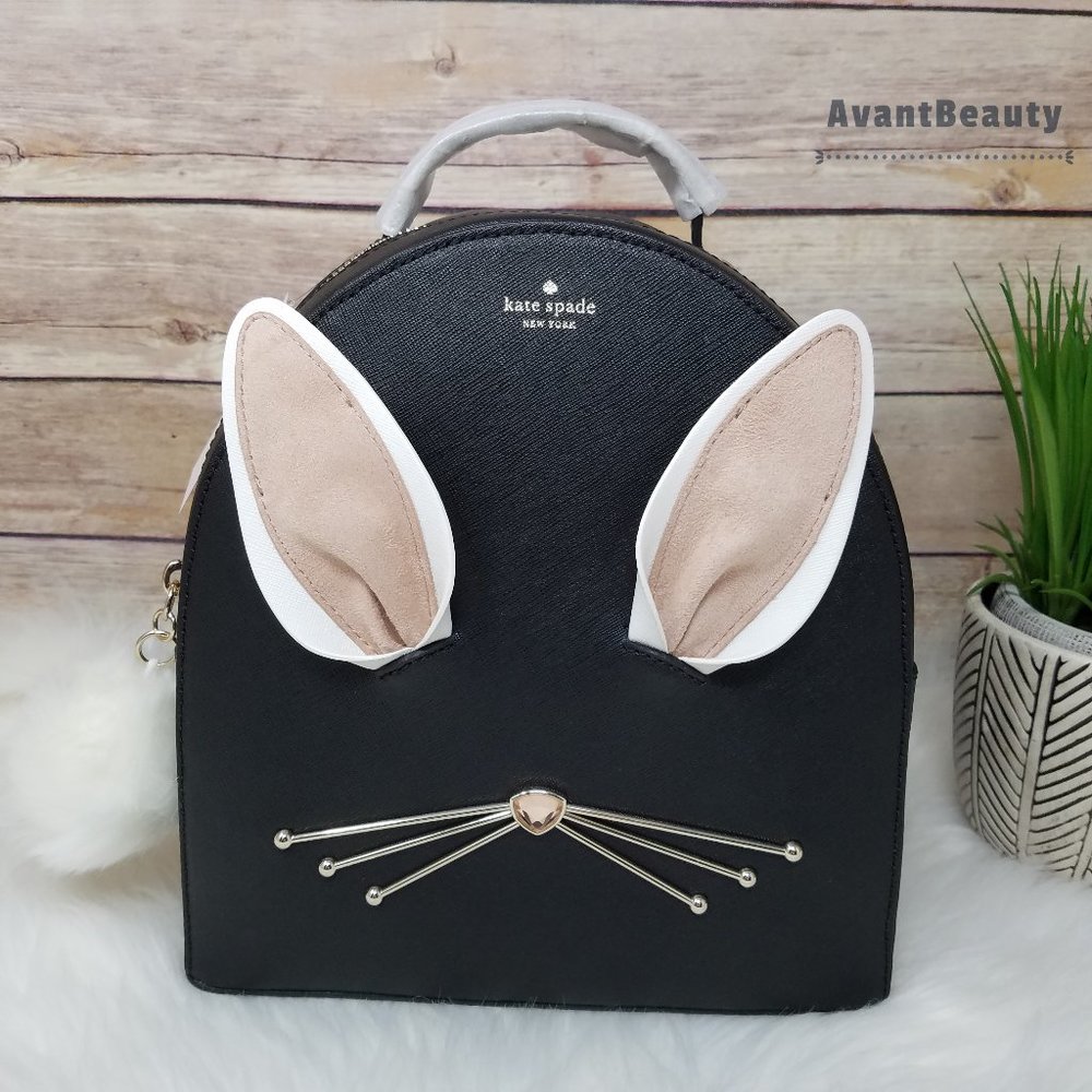 White Kate Spade Bunny Rabbit Sammi Hop To It Backpack - Picture 1 of 11